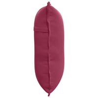 Cuscino per Schiena Rosso Vino 60 x 50 cm Tessuto in Cords 42014680