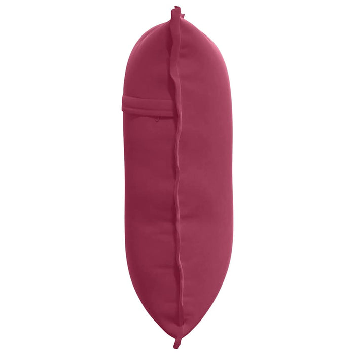 Cuscino per Schiena Rosso Vino 60 x 50 cm Tessuto in Cords 42014680