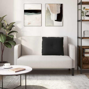 Cuscino per Schiena Nero 60 x 50 cm Tessuto in Cords 42014681