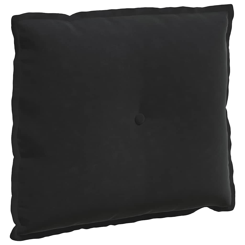 Cuscino per Schiena Nero 60 x 50 cm Tessuto in Cords 42014681