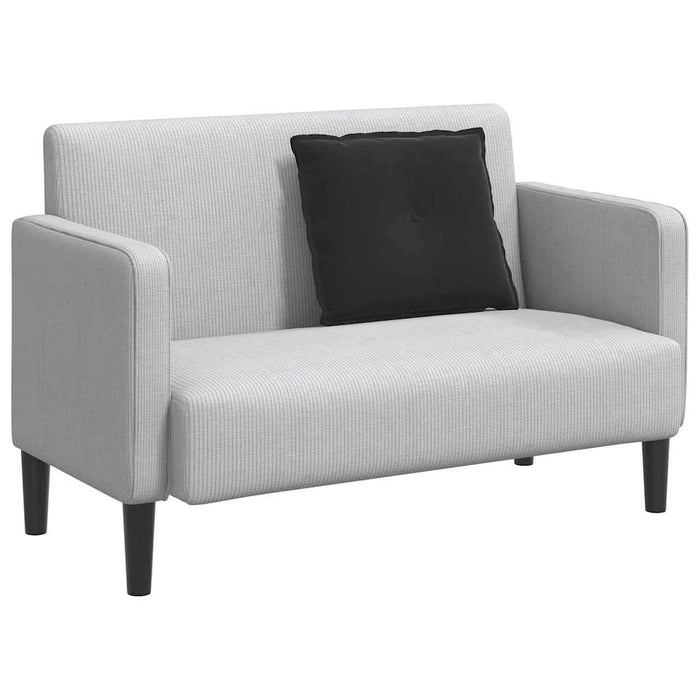 Cuscino per Schiena Nero 60 x 50 cm Tessuto in Cords 42014681