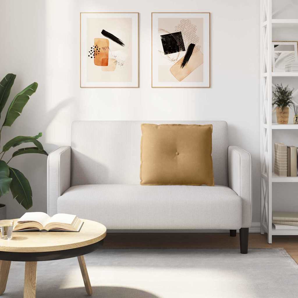 Cuscino per Schiena Marrone 60 x 50 cm Tessuto in Cords 42014683