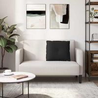 Cuscino per Schiena Nero 60 x 50 cm Tessuto in Microfibra 42014690