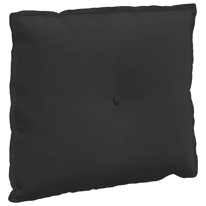 Cuscino per Schiena Nero 60 x 50 cm Tessuto in Microfibra 42014690