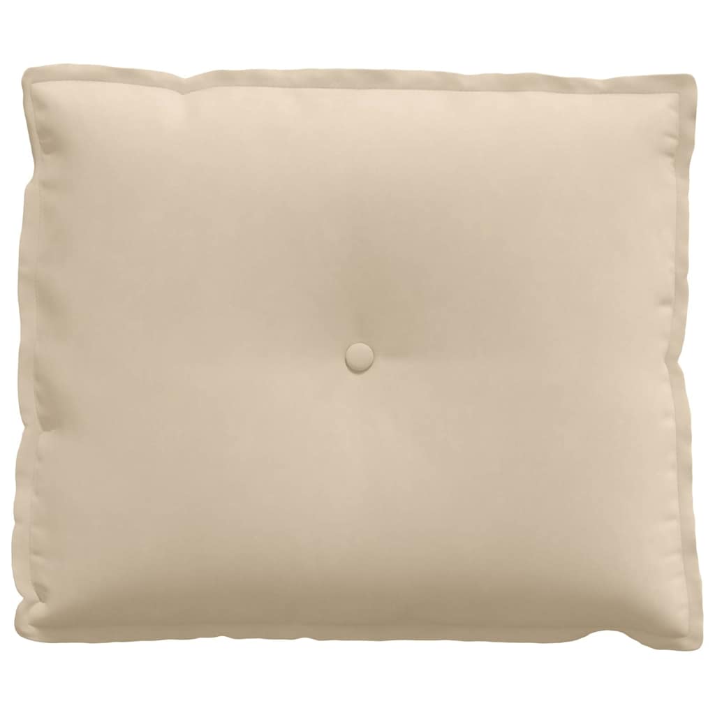 Cuscino per Schiena Crema 60 x 50 cm Tessuto in Microfibra 42014691