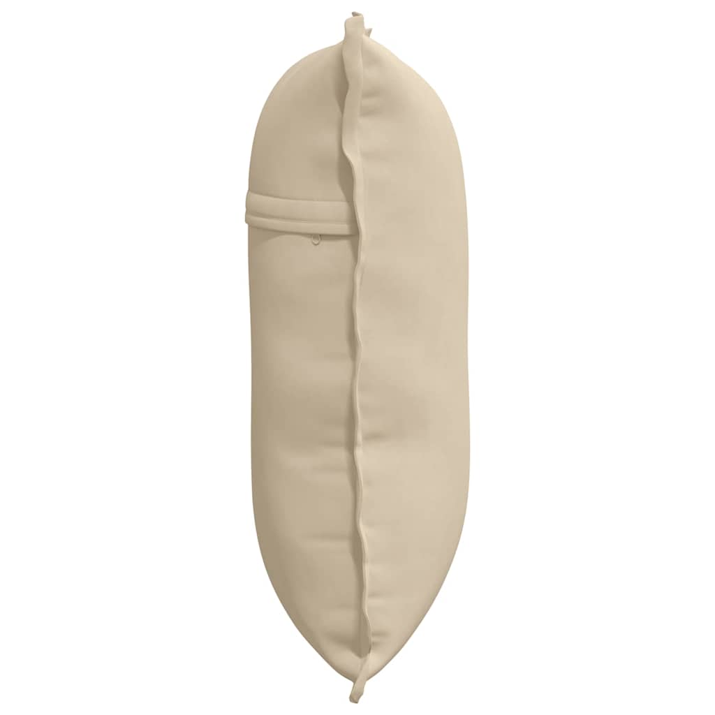 Cuscino per Schiena Crema 60 x 50 cm Tessuto in Microfibra 42014691