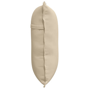 Cuscino per Schiena Crema 60 x 50 cm Tessuto in Microfibra 42014691