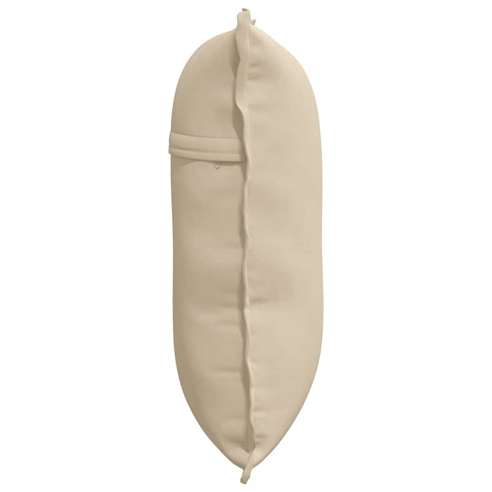 Cuscino per Schiena Crema 60 x 50 cm Tessuto in Microfibra 42014691
