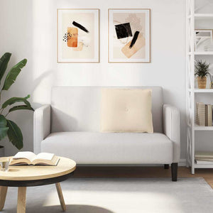 Cuscino per Schiena Beige 60 x 50 cm Tessuto in Microfibra 42014692