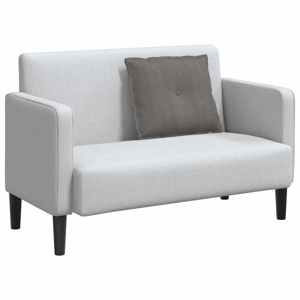 Cuscino per Schiena Grigio chiaro 60 x 50 cm Tessuto in Cords 42014693