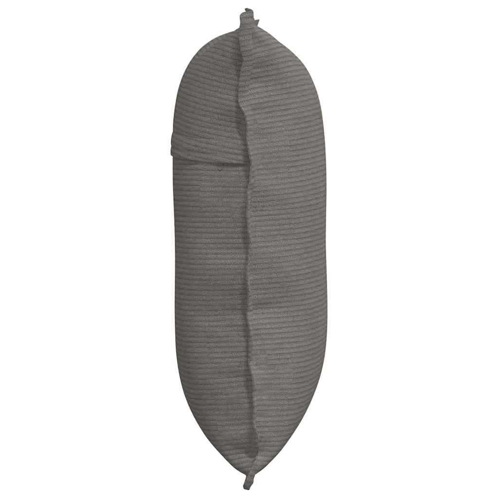 Cuscino per Schiena Grigio chiaro 60 x 50 cm Tessuto in Cords 42014693