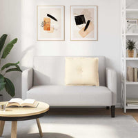 Cuscino per Schiena Crema 60 x 50 cm Tessuto in Cords 42014695