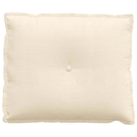 Cuscino per Schiena Crema 60 x 50 cm Tessuto in Cords 42014695