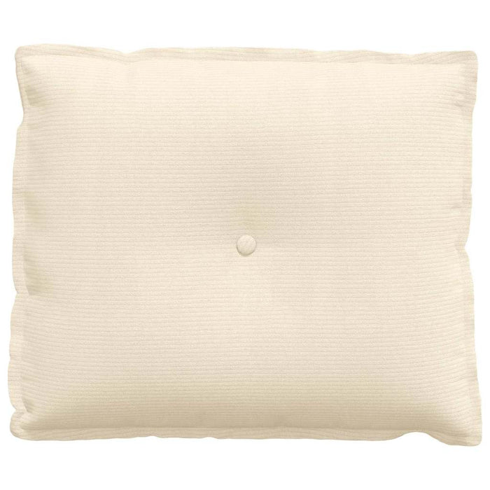 Cuscino per Schiena Crema 60 x 50 cm Tessuto in Cords 42014695