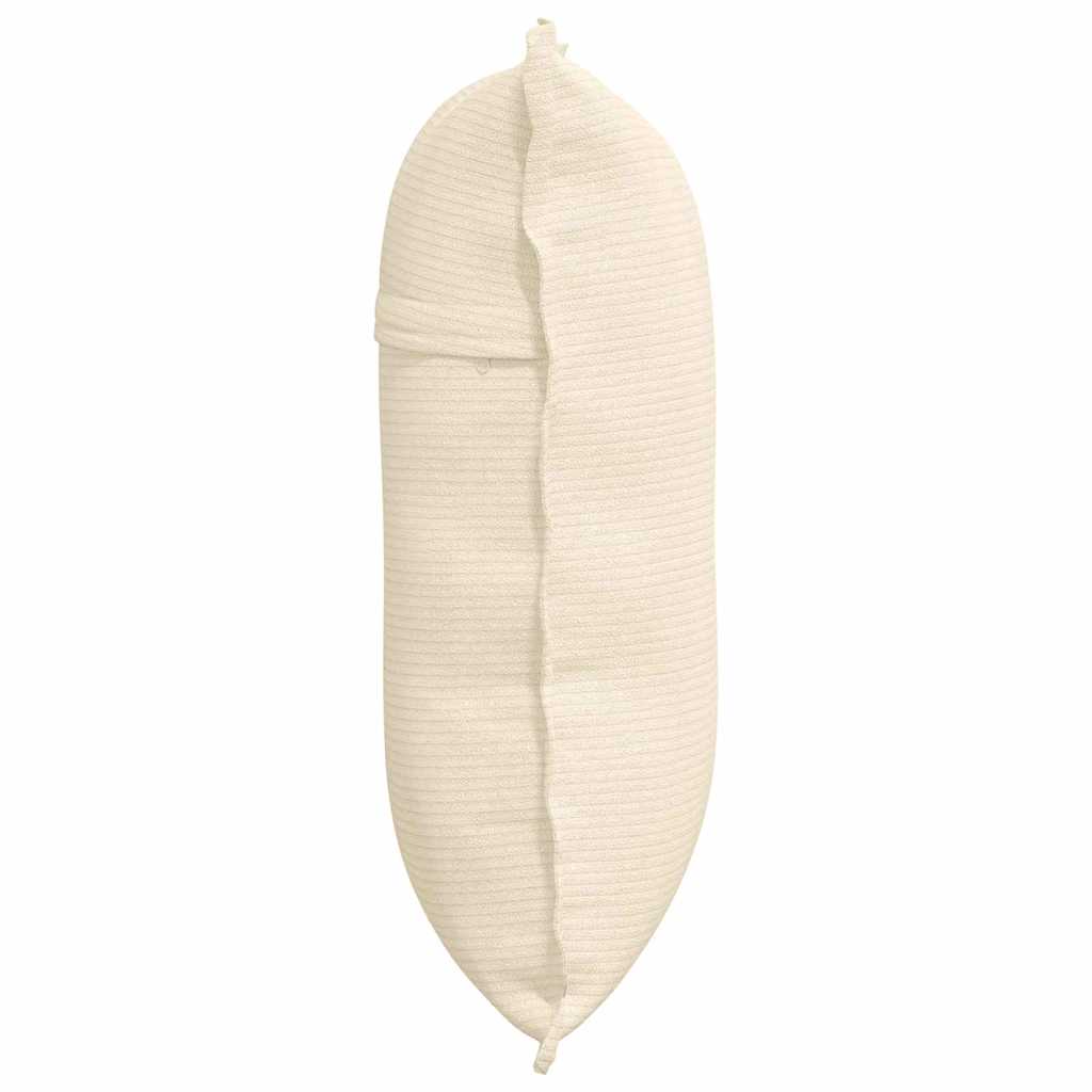 Cuscino per Schiena Crema 60 x 50 cm Tessuto in Cords 42014695