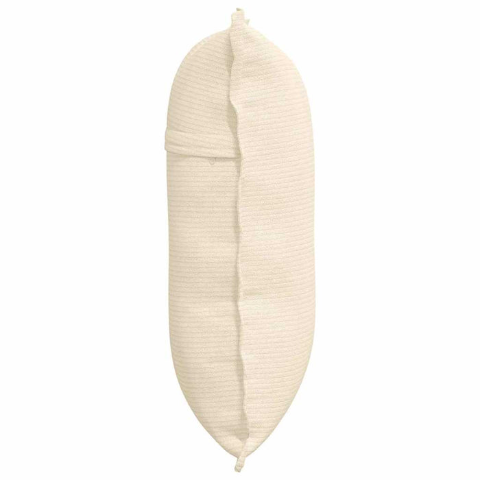 Cuscino per Schiena Crema 60 x 50 cm Tessuto in Cords 42014695
