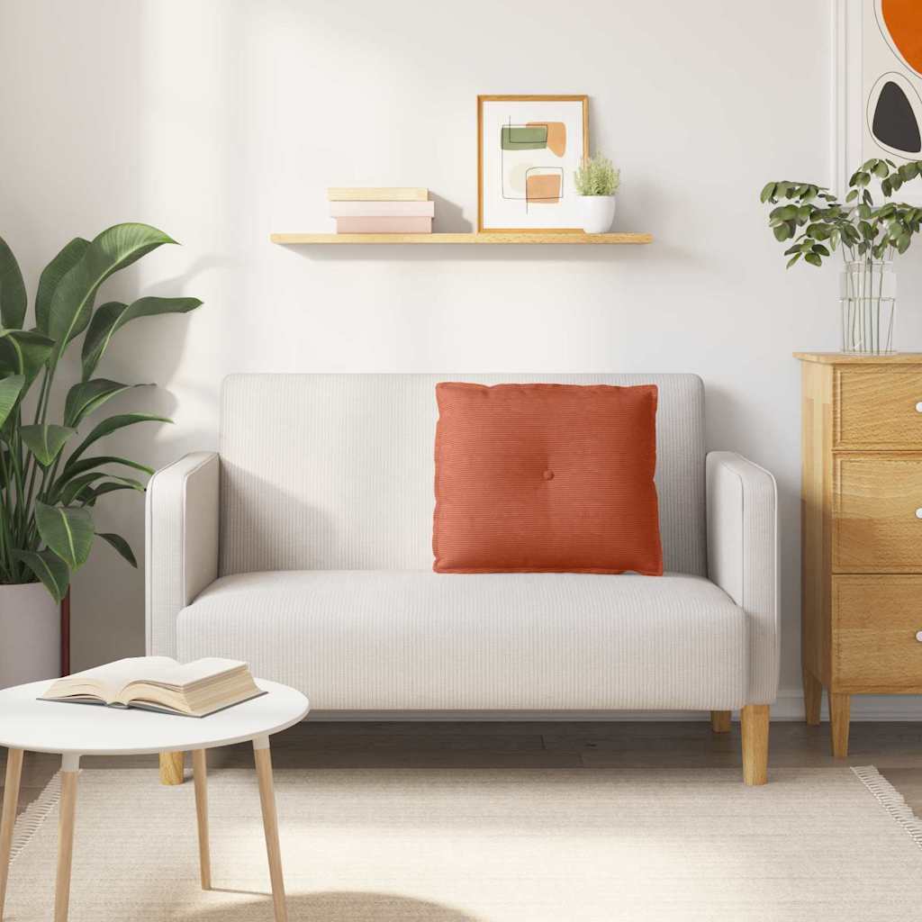 Cuscino per Schiena Rosso Arancio 60 x 50 cm Tessuto in Cords 42014700