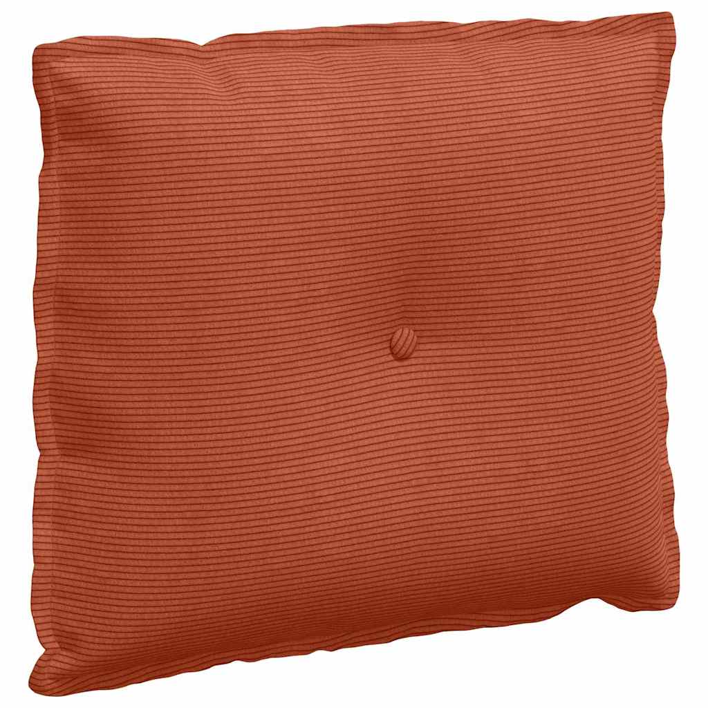 Cuscino per Schiena Rosso Arancio 60 x 50 cm Tessuto in Cords 42014700