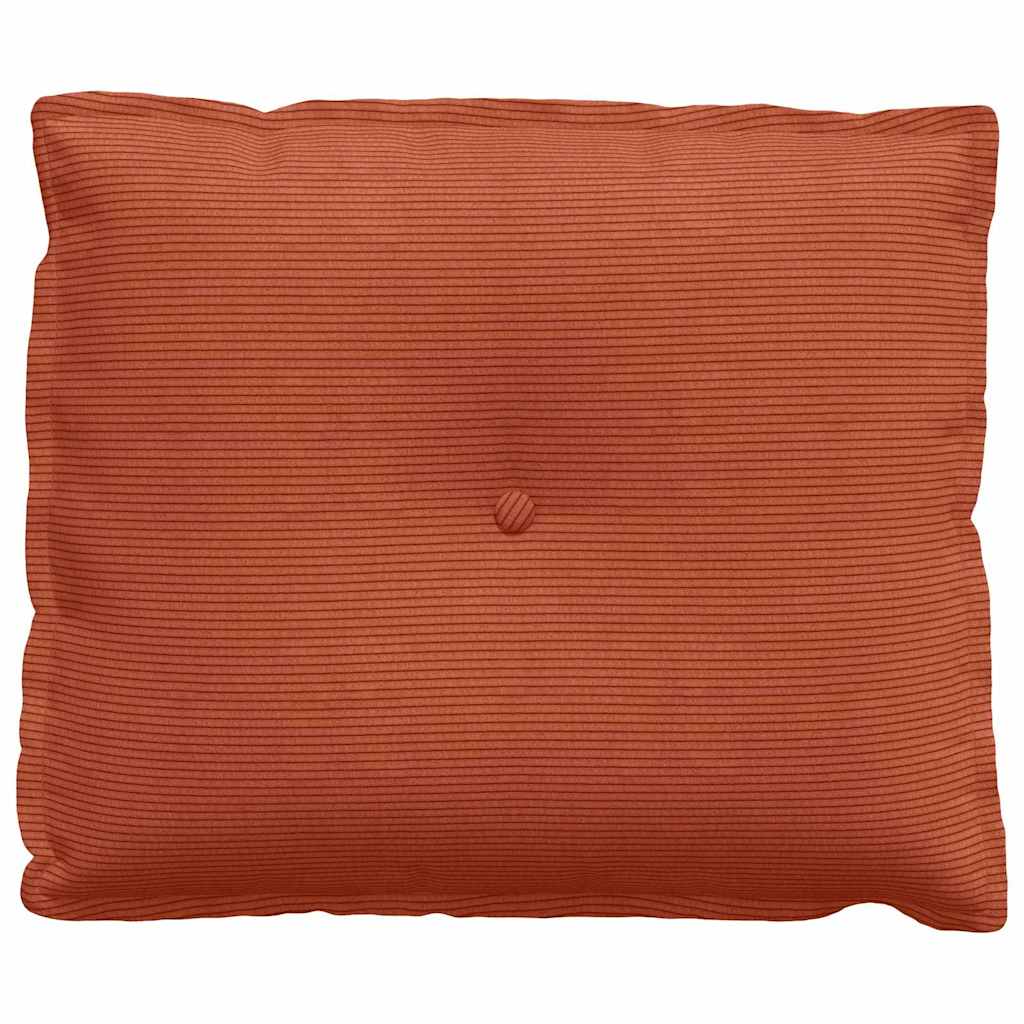 Cuscino per Schiena Rosso Arancio 60 x 50 cm Tessuto in Cords 42014700