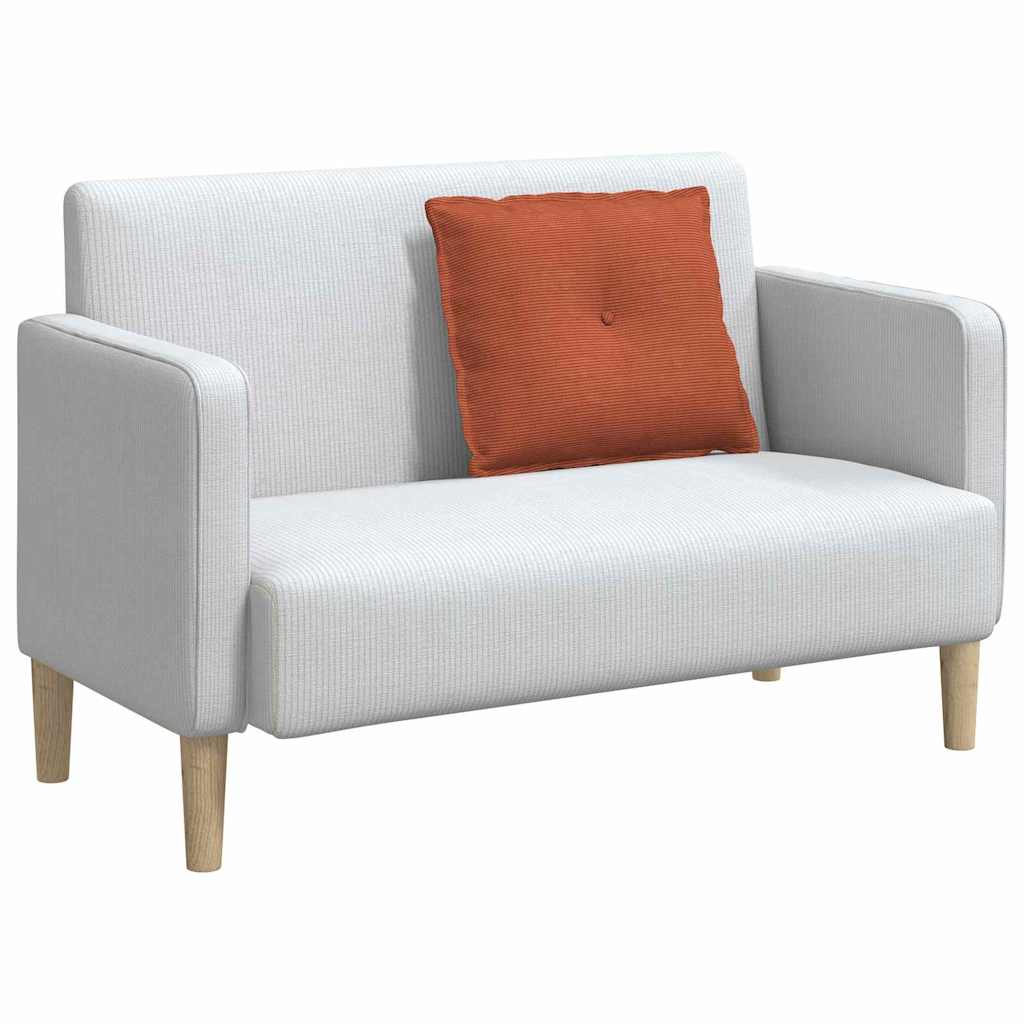 Cuscino per Schiena Rosso Arancio 60 x 50 cm Tessuto in Cords 42014700