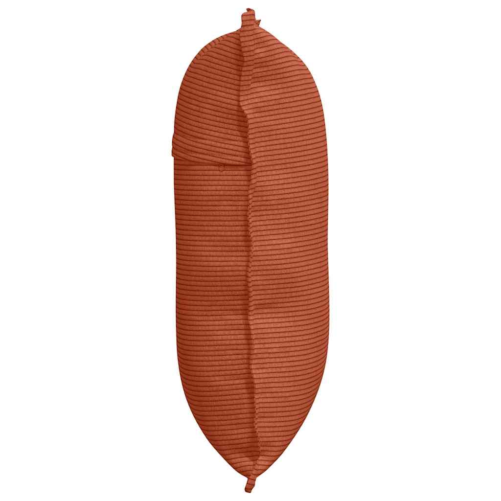 Cuscino per Schiena Rosso Arancio 60 x 50 cm Tessuto in Cords 42014700