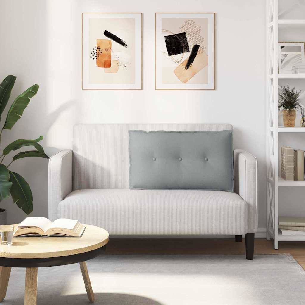 Cuscino per Schiena Grigio chiaro 80 x 19 x 50 cm Tessuto 42014701