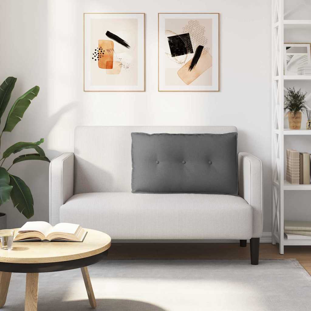 Cuscino per Schiena Grigio scuro 80 x 19 x 50 cm Tessuto 42014702