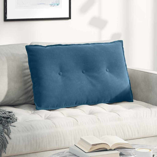 Cuscino per Schiena Blu 80 x 50 cm Tessuto in Cords 42014717