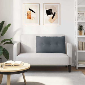 Cuscino per Schiena Grigio scuro 80 x 50 cm Tessuto in Cords 42014719