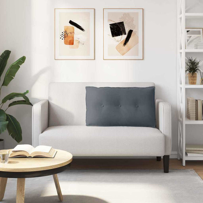 Cuscino per Schiena Grigio scuro 80 x 50 cm Tessuto in Cords 42014719