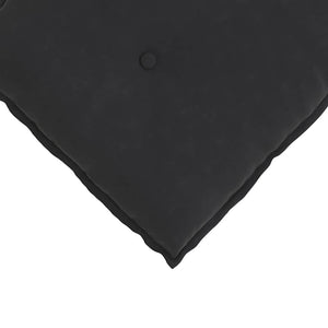 Cuscino per Schiena Nero 80 x 50 cm Tessuto in Cords 42014724