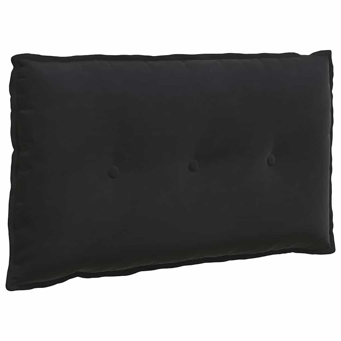 Cuscino per Schiena Nero 80 x 50 cm Tessuto in Cords 42014724