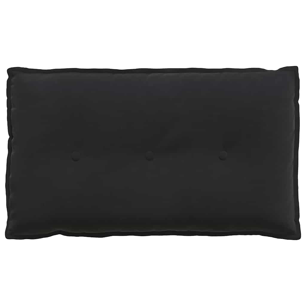 Cuscino per Schiena Nero 80 x 50 cm Tessuto in Cords 42014724