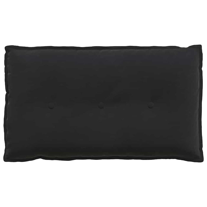 Cuscino per Schiena Nero 80 x 50 cm Tessuto in Cords 42014724