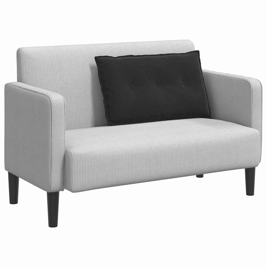 Cuscino per Schiena Nero 80 x 50 cm Tessuto in Cords 42014724