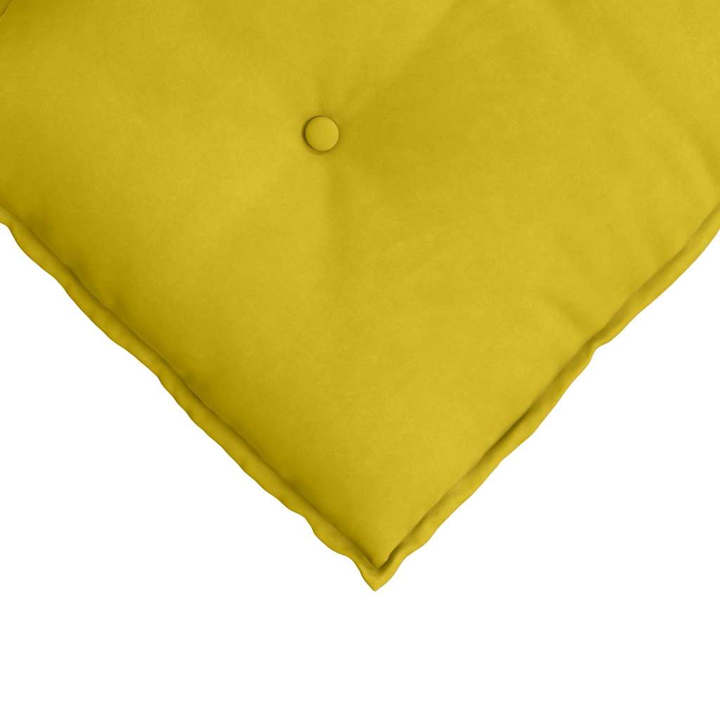 Cuscino per Schiena Giallo 80 x 50 cm Tessuto in Cords 42014725