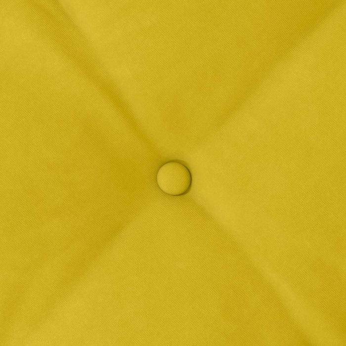 Cuscino per Schiena Giallo 80 x 50 cm Tessuto in Cords 42014725