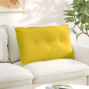 Cuscino per Schiena Giallo 80 x 50 cm Tessuto in Cords 42014725
