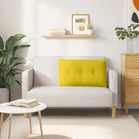 Cuscino per Schiena Giallo 80 x 50 cm Tessuto in Cords 42014725