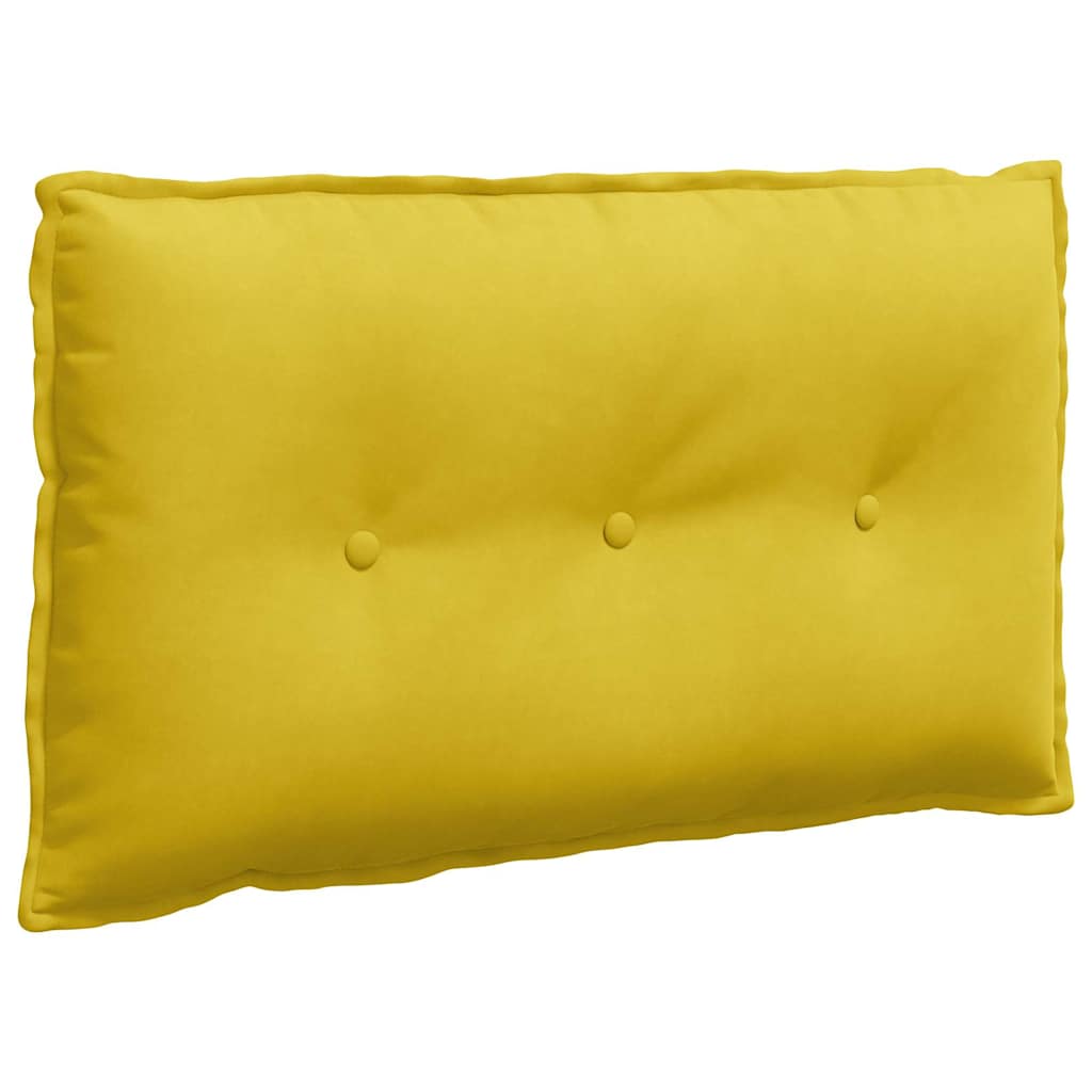 Cuscino per Schiena Giallo 80 x 50 cm Tessuto in Cords 42014725