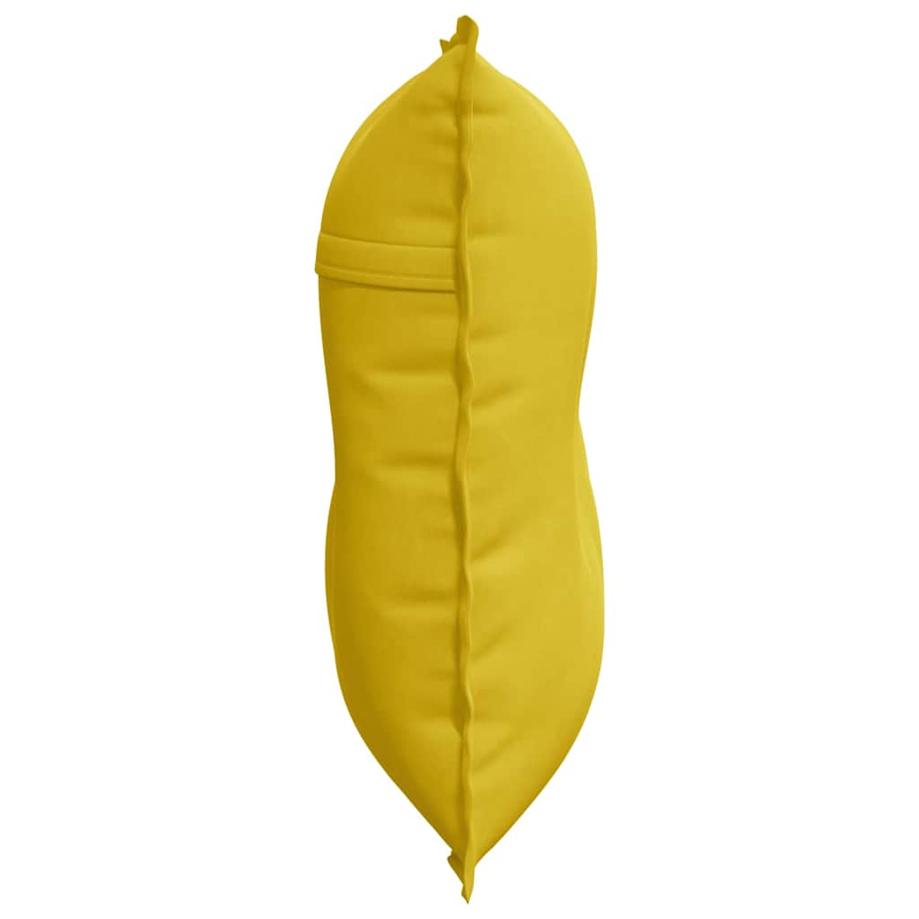 Cuscino per Schiena Giallo 80 x 50 cm Tessuto in Cords 42014725
