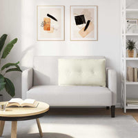 Cuscino per Schiena Crema 80 x 50 cm Tessuto in Cords 42014727