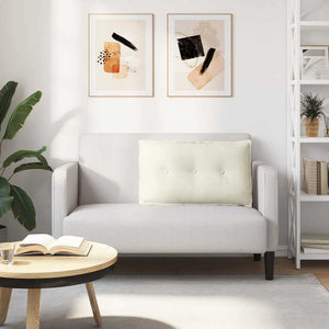 Cuscino per Schiena Crema 80 x 50 cm Tessuto in Cords 42014727