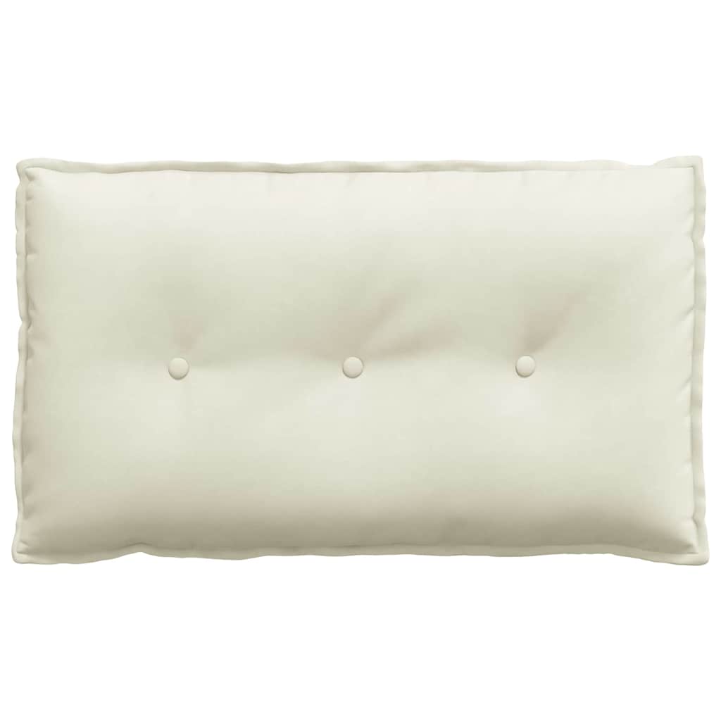Cuscino per Schiena Crema 80 x 50 cm Tessuto in Cords 42014727
