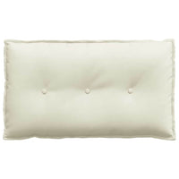 Cuscino per Schiena Crema 80 x 50 cm Tessuto in Cords 42014727