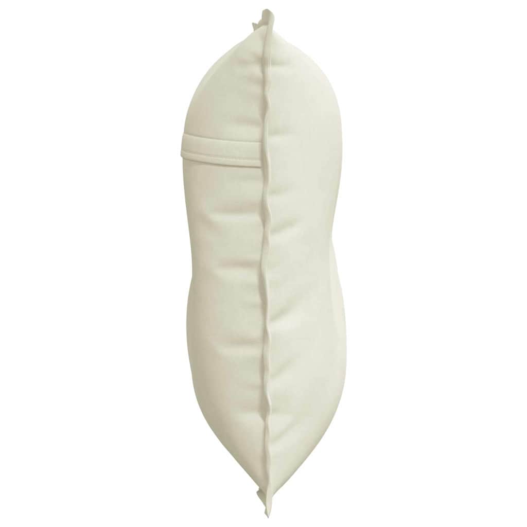 Cuscino per Schiena Crema 80 x 50 cm Tessuto in Cords 42014727