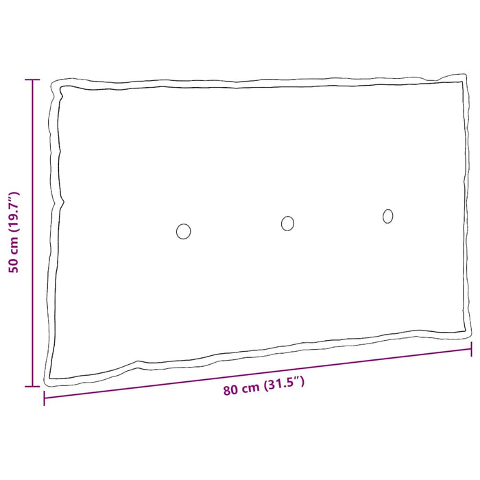 Cuscino per Schiena Crema 80 x 50 cm Tessuto in Cords 42014727