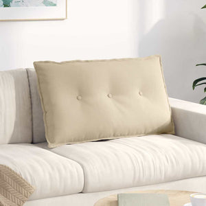 Cuscino per Schiena Crema 80 x 50 cm Tessuto in Microfibra 42014734