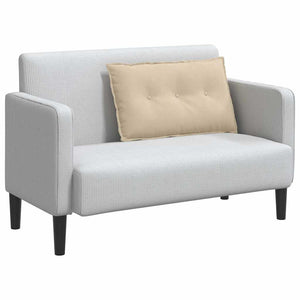 Cuscino per Schiena Crema 80 x 50 cm Tessuto in Microfibra 42014734