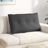 Cuscino per Schiena Grigio scuro 80 x 50 cm Tessuto in Cords 42014737